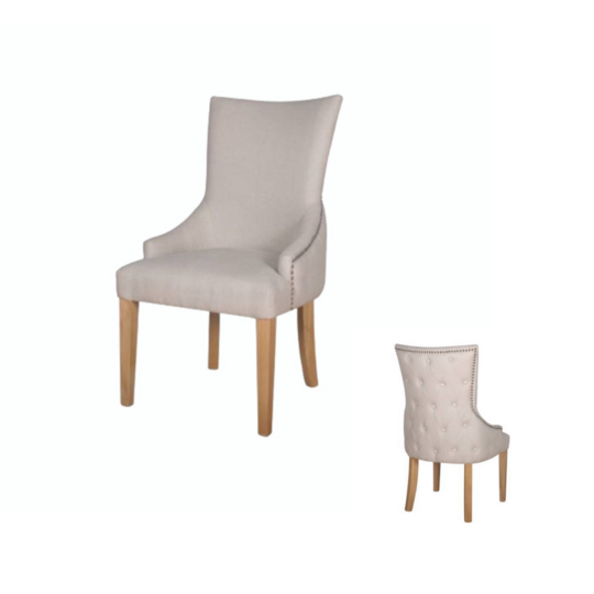 Charleston Dining Chair Natural Linen